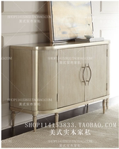 American Countryside Neoclassical Genguan Cabinet Door Hall Decorated Cabinet Rear Modern Minimalist Lockers Solid Wood TV Cabinet Shoes Cabinet