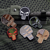 Punisher embroidery velcro badge outdoor real CS morale chapter bag stickers armband chest stickers