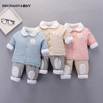 Baby cotton clothes set Spring and Autumn Winter baby thickened cotton cotton warm winter newborn clothes cotton 0-1