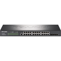 tp-link 2-port 10 Gigabit uplink 24-port three-layer network tube switch core layer 2 Optical Port SFP Port convergence link redundant DHCP server VLAN rack TL-