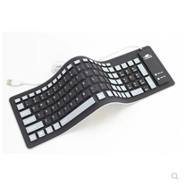 Mini folding USB wired soft keyboard waterproof mute external laptop silicone numeric keypad
