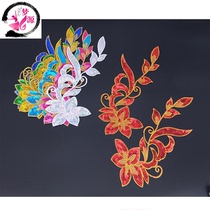 New sequin embroidered cloth stickers performance clothing embroidery flowers shiny decals stage clothing accessories flowers
