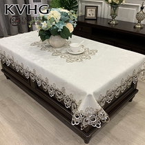 KVHG American coffee table tablecloth cloth cover modern dining table lace cloth luxury living room high-end European simplicity