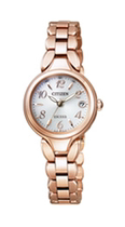 Japan Direct mail Citizen Citizen ES8042-59A Fashion precision eco-kinetic energy 2-bureau radio womens watch