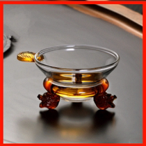 Promotional heat-resistant glass teapot Tea leak Transparent glass Kung Fu tea set Tea ceremony accessories Filter tea filter