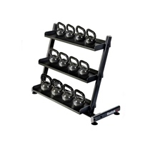 Reebok 3-Layer Home Kettlebell Rack Mens Fitness Equipment Rack Commercial Stand Organizer