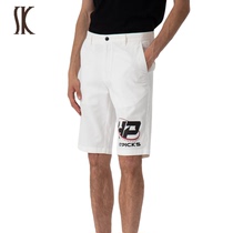 SK Mens Fashion New Tide Signs Big LOGO Casual Pants Shorts Men Beach 50% Pants Men 5 Summer Tours