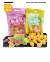 Meiji fruit Vitamin C candy Fruit flavored fudge Baby VC Mango peach heart casual snack Gummy snack