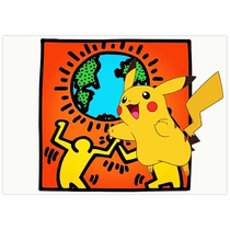 Original Death NYC pro-signature limited edition painting Picachu Tour the world Pareal spot