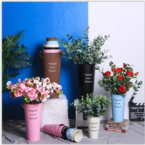 Retro iron barrel tin bucket flower Flower Flower bucket decorative flower pot vase wrought iron flower arrangement bamboo stick tube