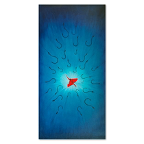 Lumei artist Li Dongxu Bureau painting original living room mask collection decoration painting hanging painting