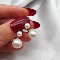 Retro simple mosquito coil ear clip Pearl without ear hole female temperament painless earrings Mori cold wind ear jewelry