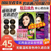 Schwarzman Yiran Hair Dye at home female hair cream plant no ammonia cover white hair 2021 popular black tea
