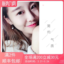 Who wears nice to see ~ extremely simple pearl dual-use earrings 925 pure silver short post back hanging small earbuds round earrings