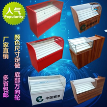 China tobacco small supermarket cigarette cabinet Cash register display cabinet Convenience store multi-function combination Tempered glass counter tobacco and wine