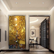 Eyes mosaic background wall European happiness and fortune Tree of life parquet puzzle cut painting abstract living room entrance