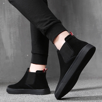 Mens shoes 2021 new autumn and winter tide movements Turn Fur Gush Chelsea Martin Boot casual medium-high helping board shoes