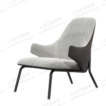 Nordic light luxury metal fabric single sofa chair fashion creative designer leisure chair office hotel lobby chair