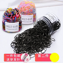 The new black fashion children tie the hair band color baby jewelry seamless elastic beautiful short hair does not