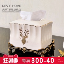 Light Extravagant Style Living Room Tea Table American Paper Towels Box Pendulum ceramic Cardboard Boxes napkins Box Home Decorative Pendulum