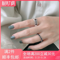 Retro fashion opening pure silver ring with lukewarm wind personality Han version Ring Delicate Women Boomers 100 hitch