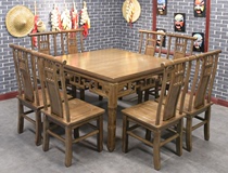 Antique hotel solid wood dining table and chair combination farmhouse outdoor table and chair eight fairy table square table