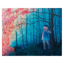 Limited edition of 99 edition] Tianjin beauty institute artist Xinlotine pro-sign prints Humid Wind Living Room Decorative Painting