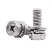 304 stainless steel hexagonal combined screws M3M4M5M6M8 cross groove hexagonal combined screw GB9074 13