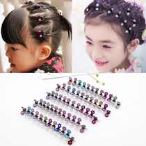  Rhinestone flower small grab clip childrens plate hair embellishment small hairpin headdress Girl baby hairpin head flower clip hair accessories