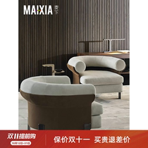 Italian light and luxury sofa chair designer creative model house sales office very simple modern living room support single seat