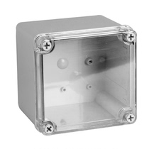 125*125*100mm waterproof junction box square PC transparent cover plastic box can be customized UV
