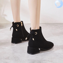  British style small boots spring and autumn single boots 2019 autumn new Martin boots net red thin boots wild women