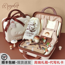 Baby Gift Box Small Mushroom Suit Wood Toy Clothing Card Its Spring Summer Freshman 100-day-old male and female baby gift