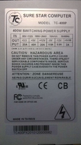Original disassembly machine SURE STAR COMPUTER TC-400 400W power supply Color New spot