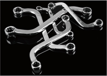 S-type chrome vanadium steel mirror double plum blossom wrench imported car repair S-type plum blossom wrench