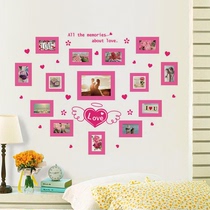 Creative photo wall stickers bedroom warm bedside wallpaper stickers wedding room office self-adhesive frame stickers