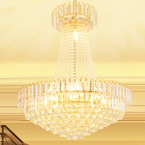 European-style golden crystal lamp villa compound building living room big chandelier hotel banquet hall dining room chandelier stairwell light