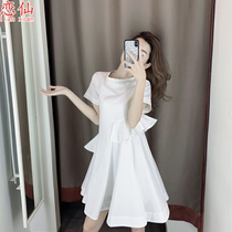 Beach dress French style first love nepotism dress with small crowdsnarcissistic temperament little substudent Andromeda dress Summer