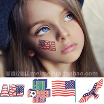 Waterproof Tattoo Sticker American Flag Football Baseball Children Cartoon Fashion Stickers 5-10 sheets