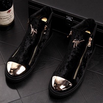 Martin boots male high British trend Joker winter plus velvet warm 2021 New Korean trend casual boots