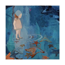 Limited Edition 99] Guangxi Art Institute Liu Chenyang Shallow Water and Starfish prints with framed decorative paintings hanging paintings