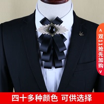 Yingren Multilayer Butterfly Knot Diamond Collar Flowers Wedding Groom Bridegroom Wedding Collar Tie Han Male Collar Knot children