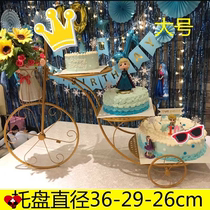 Table setting new ins bicycle shelf show art birthday cake practical three-layer three-layer dessert stand annual arrangement