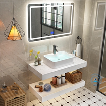 Modern minimalist marble small-sized bathroom cabinet combination face wash basin basin basin cabinet toilet wash table