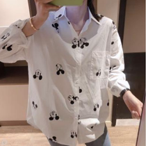 South Korea 2021 summer New Mickey White shirt women wild loose shirt Net red cartoon coat