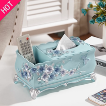 Creative European home living room multifunctional tissue box drawing paper napkin paper drawing box living room remote control storage box
