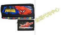Spider-man Black Double Zipper Pencil Case and Trifold Wall