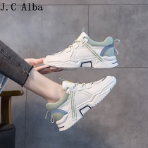 chic port wind sneaker women 2022 Summer new internet red old daddy shoes summer ins Chains women little white shoes women