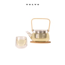 (Volvo Car Life Uber) Nannan Bamboo Artisan Tea Set Gift Box Suit Glass Teapot Gift