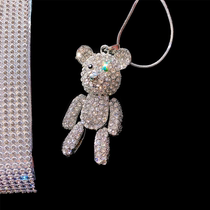 Autumn and winter 100 hitch long fur coat chain Korean version Temperament Full Drill Small Bear Necklace Woman Lukewarm Wind Dress Pendant Clothes Pendant